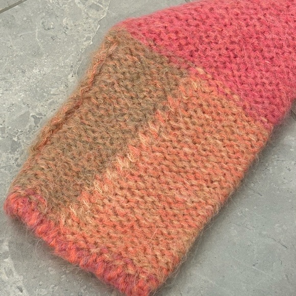 NWT Free People Domino Alpaca Pullover Sweater - Prairie Sunset Combo - Picture 16 of 16